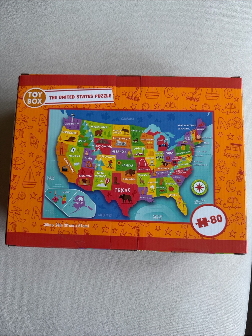 United States 80 Puzzle - Multicolor